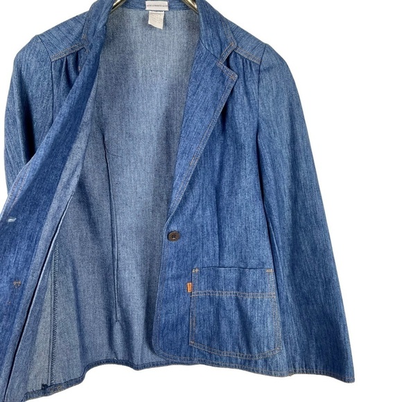 LEVI'S ORANGE TAB VINTAGE 70'S DENIM SINGLE BUTTON NOTCH COLLAR BLAZER JACKET - Picture 5 of 15